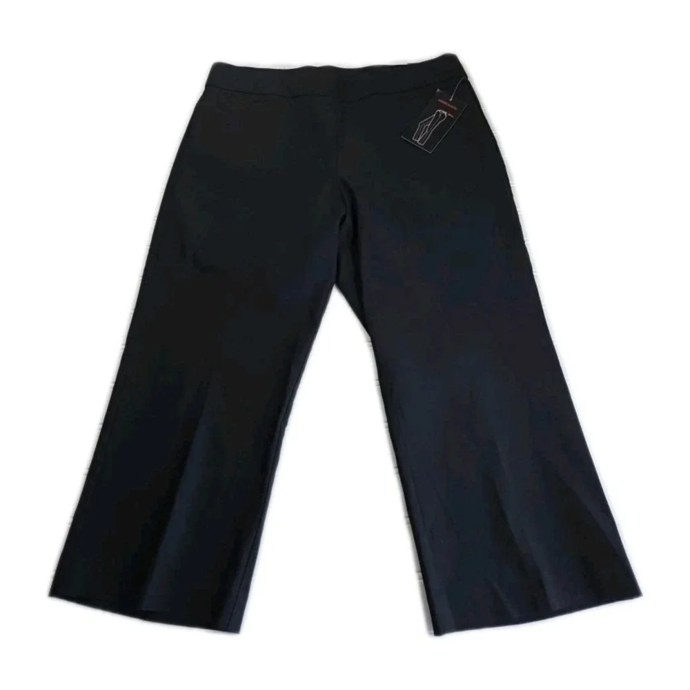 Briggs Hidden Elastic Pants Women's 16 Black Pull On Pockets Career Trouser NWT‎